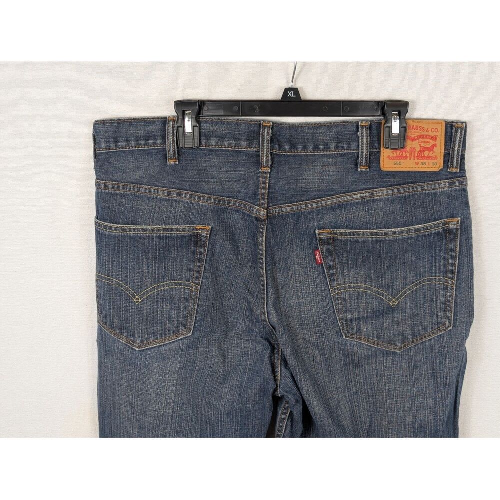 Levi's 550 Relaxed Fit Tapered Leg Jeans Blue Men's Size 38x30 - Picture 7 of 14